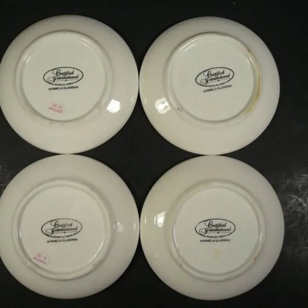 Certified International Pamela Gladding Oils Salad, Bread & Butter Plates 8 pcs